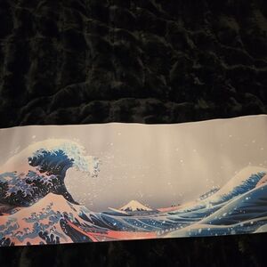 Artistic Wave Print Mouse Pad - Blue/Pink